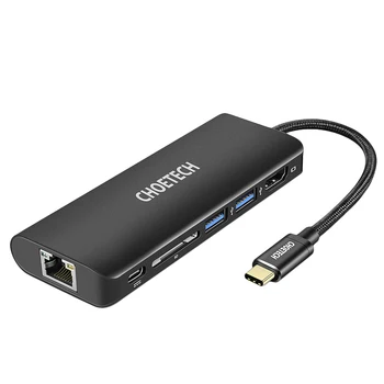 CHOETECH Usb Hub Usb-C Multiport Adapter Pd Charger 4K Hdmi Sd Card Reader 2 Usb 3.0 Ports 3.1 Type C Dock Station For Macbook
CHOETECH Usb Hub Usb-C Multiport Adapter Pd Charger 4K Hdmi Sd Card Reader 2 Usb 3.0 Ports 3.1 Type C Dock Station For Macbook
