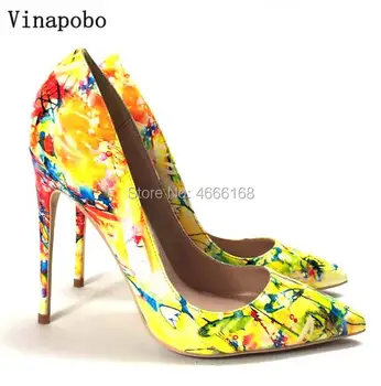 Vinapobo Yellow Printed Patent Leather Women Pumps Sexy Pointed Toe NightClub Party Shoes Shallow High Heels Women wedding Shoes
Vinapobo Yellow Printed Patent Leather Women Pumps Sexy Pointed Toe NightClub Party Shoes Shallow High Heels Women wedding Shoes