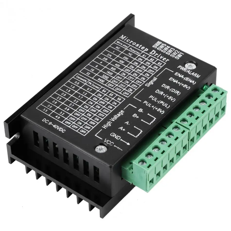 DC 9-40V 160W 0.5-4A Stepper Motor Driver Step Controller Module Board 32 Microstep High Quality
DC 9-40V 160W 0.5-4A Stepper Motor Driver Step Controller Module Board 32 Microstep High Quality