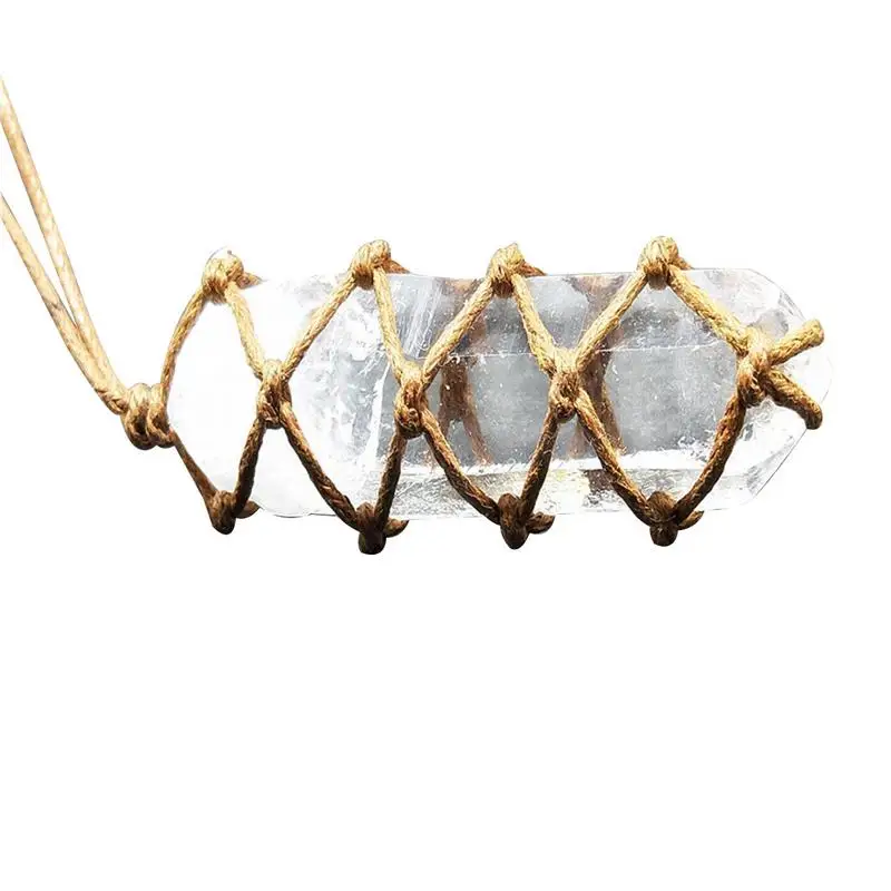 Natural Crystal Necklace Wrap Braid White Amethyst Quartz Crystal Car Decor Pendants Macrame Energy Stone Healing Necklace Gift
Natural Crystal Necklace Wrap Braid White Amethyst Quartz Crystal Car Decor Pendants Macrame Energy Stone Healing Necklace Gift