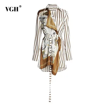 VGH Summer Striped Print Women Shirt Lapel Collar Long Sleeve Sashes Slim Hem Asymmetrical Clothing Top Female 2020 Fashion New
VGH Summer Striped Print Women Shirt Lapel Collar Long Sleeve Sashes Slim Hem Asymmetrical Clothing Top Female 2020 Fashion New