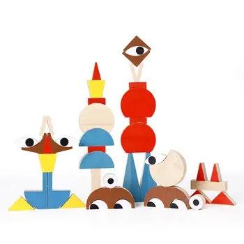 48pcs Wooden Geometric Blocks Stacking Game Imagination Creativity Development Montessori Educational Toys for Children Kids
48pcs Wooden Geometric Blocks Stacking Game Imagination Creativity Development Montessori Educational Toys for Children Kids