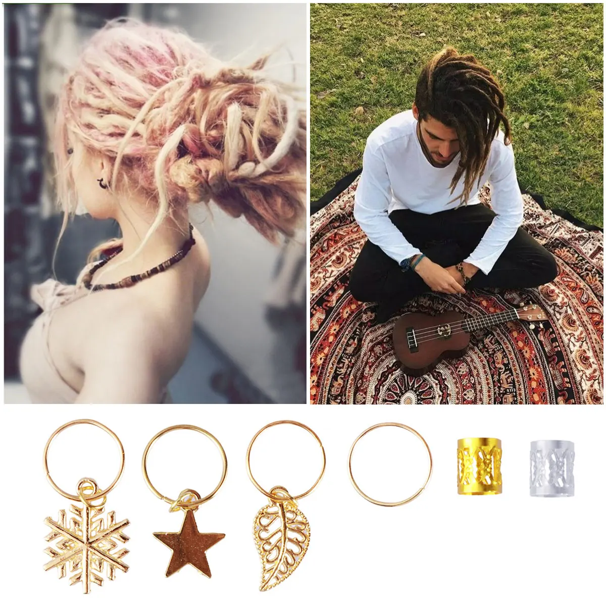 160Pcs Hair Jewelry Rings Portable DIY Metal Hair Dreadlocks Braid Clips Cuffs Rings Jewelry Accessory Pendants
160Pcs Hair Jewelry Rings Portable DIY Metal Hair Dreadlocks Braid Clips Cuffs Rings Jewelry Accessory Pendants