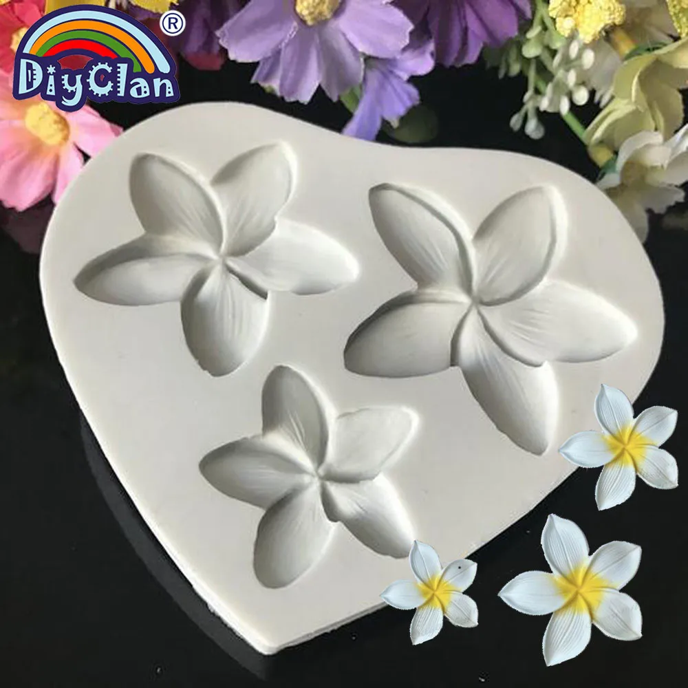 Plumeria Silicone Mold For Cake Decoration Flower Shape Chocolates Clay Fondant DIY Cake Clay Mould
Plumeria Silicone Mold For Cake Decoration Flower Shape Chocolates Clay Fondant DIY Cake Clay Mould