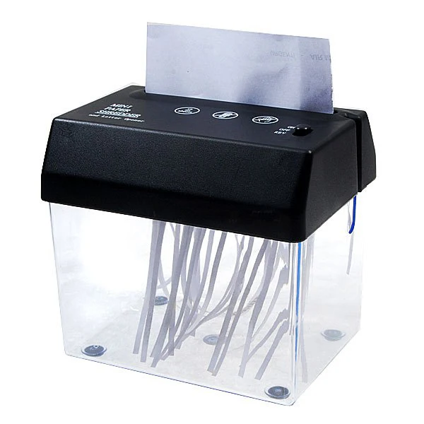

Desktop A5 Or A4 Folded Paper Strip-cut Mini Small USB Shredder For Home/Office- Battery or USB Powered