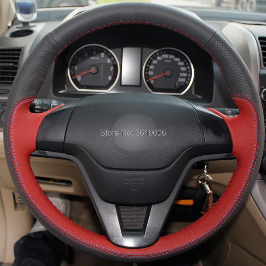 For Honda CRV CR-V 2007-2011 Hand-stitched Anti-Slip Black Red Leather DIY Steering Wheel Cover
For Honda CRV CR-V 2007-2011 Hand-stitched Anti-Slip Black Red Leather DIY Steering Wheel Cover