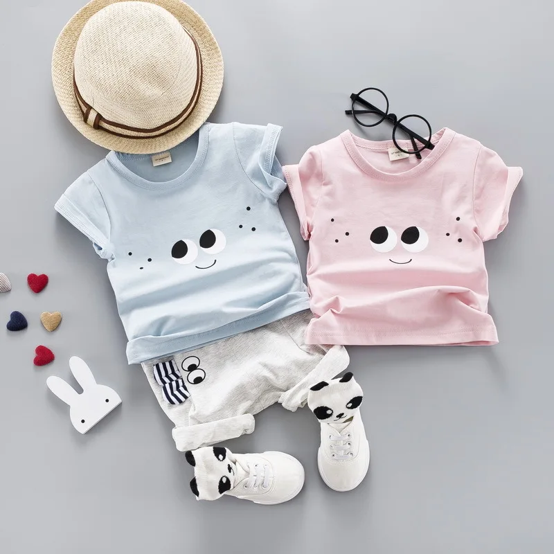 Summer Children Boy Girl Clothing Kids Cartoon Small Eyes T-Shirt Shorts 2Pcs/Set Toddler Leisure Sport Suits Infant Tracksuits
Summer Children Boy Girl Clothing Kids Cartoon Small Eyes T-Shirt Shorts 2Pcs/Set Toddler Leisure Sport Suits Infant Tracksuits