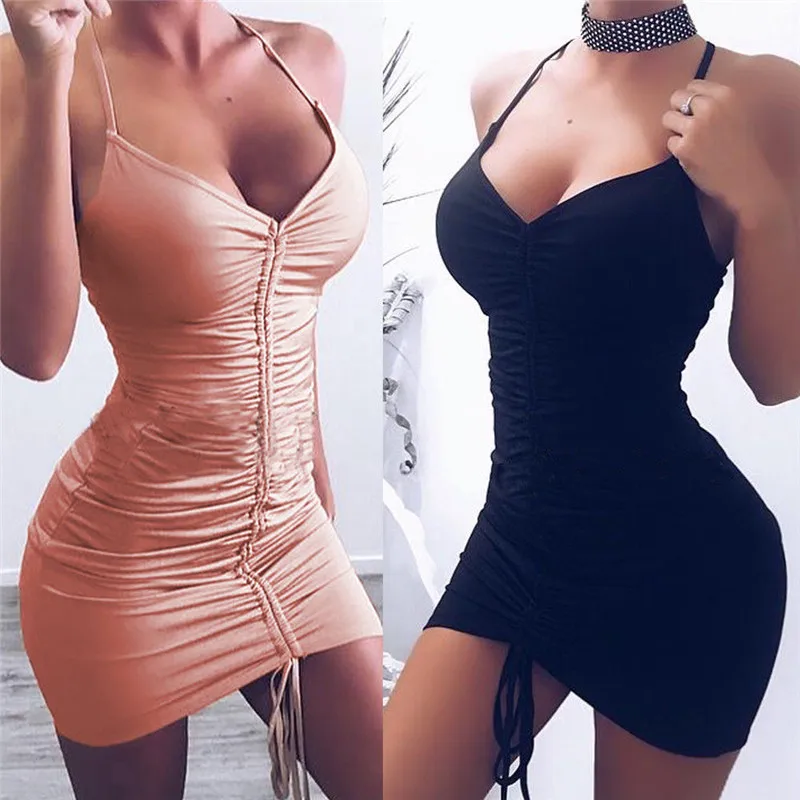 Womens Sexy Summer Dress 2019 Fashion Ladies Bodycon Evening Party Sexy Club Short Mini Dress Solid Sleeveless Suspender Dresses
Womens Sexy Summer Dress 2019 Fashion Ladies Bodycon Evening Party Sexy Club Short Mini Dress Solid Sleeveless Suspender Dresses