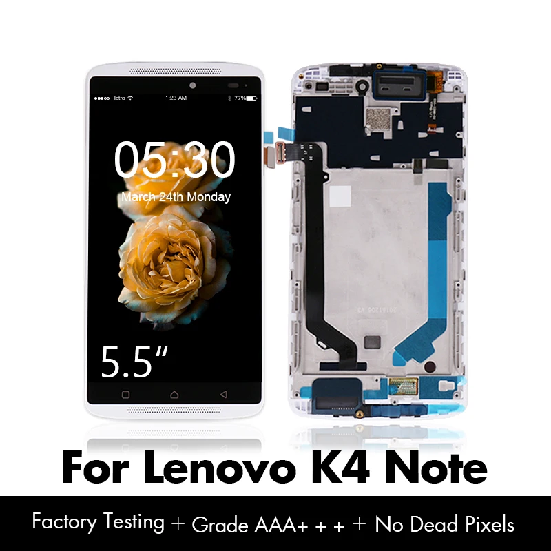 10 шт./лот ЖК дисплей для Lenovo A7010 с рамкой сенсорный дигитайзер K4 Note Repalcement