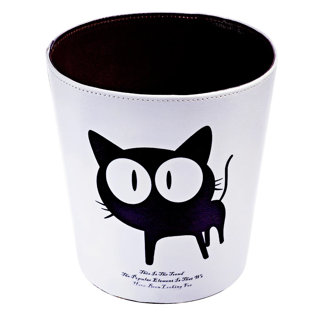 Hot 10L 25*20*27cm Cartoon Pattern Waterproof Household Leather Trash Can Living Room Garbage Can Waste Bin - White + Black
Hot 10L 25*20*27cm Cartoon Pattern Waterproof Household Leather Trash Can Living Room Garbage Can Waste Bin - White + Black