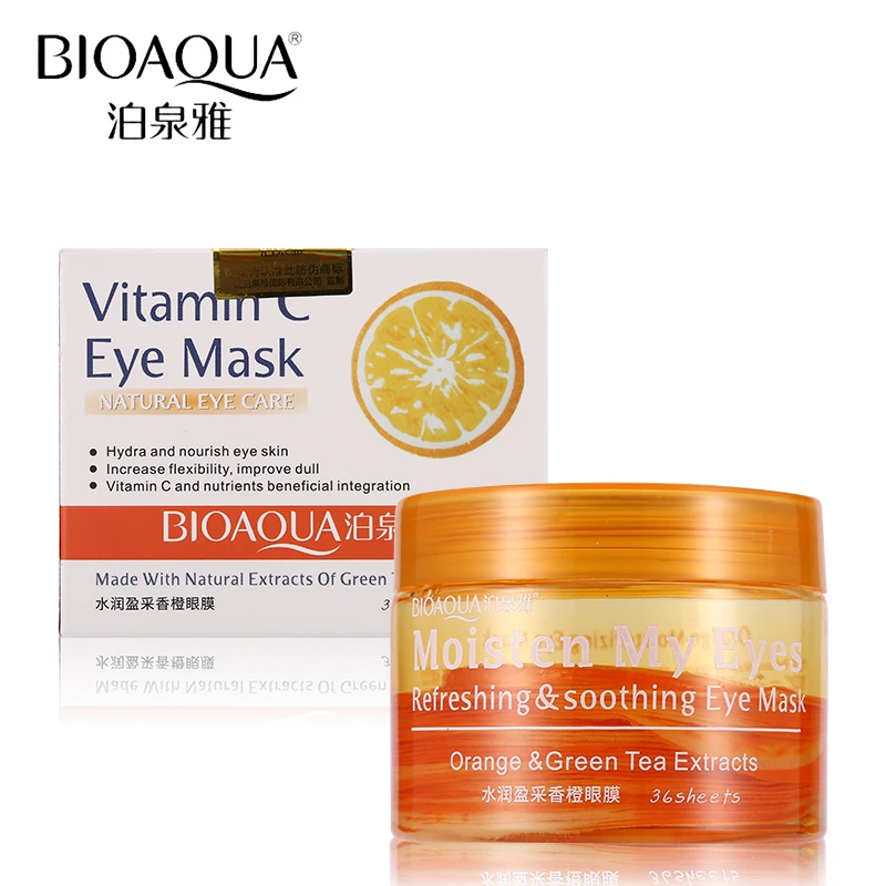 BIOAQUA Brand Eye Mask Orange Vitamin C Essence Skin Care Remove Dark Circle Moisturizing Anti-wrinkle Anti-aging Eye Masks
BIOAQUA Brand Eye Mask Orange Vitamin C Essence Skin Care Remove Dark Circle Moisturizing Anti-wrinkle Anti-aging Eye Masks