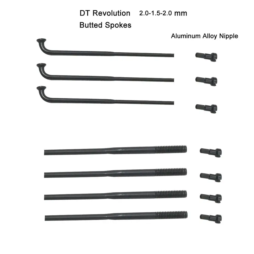 5 Pcs A Lot DT Revolution Model Spokes Diameter 2.0-1.5-2.0 mm Length 261-265mm Black Color T302 Stainless Steel Bicycle Spokes
5 Pcs A Lot DT Revolution Model Spokes Diameter 2.0-1.5-2.0 mm Length 261-265mm Black Color T302 Stainless Steel Bicycle Spokes