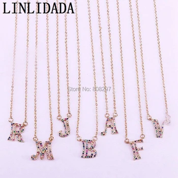 8Pcs Gold Color Micro Pave Rainbow Cubic Zirconia 26 Initials Letter Charm Pendant Necklaces For Women Men Jewelry
8Pcs Gold Color Micro Pave Rainbow Cubic Zirconia 26 Initials Letter Charm Pendant Necklaces For Women Men Jewelry
