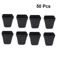 Flower-Pots Square Plastic Mini Creative Cartoon Cute 50pcs Vase