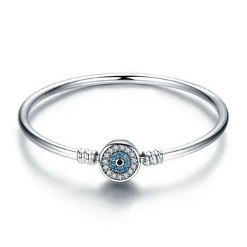 High Quality Authentic 925 Sterling Silver Blue Eyes Clear Cz Snake Chain Heart Bangle & Bracelet Luxury Jewelry Scb012
High Quality Authentic 925 Sterling Silver Blue Eyes Clear Cz Snake Chain Heart Bangle & Bracelet Luxury Jewelry Scb012