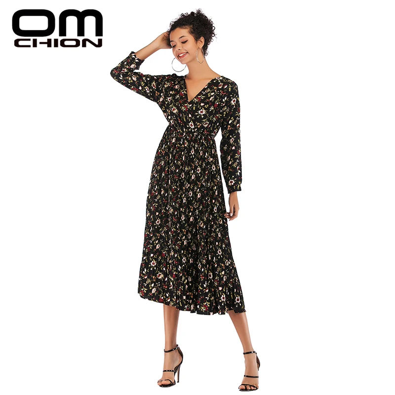 OMCHION Vestidos 2019 Spring Floral V-Neck Long Sleeve Chiffon Summer Dress Women Casual Sexy Pleated Party Dresses LZ13
OMCHION Vestidos 2019 Spring Floral V-Neck Long Sleeve Chiffon Summer Dress Women Casual Sexy Pleated Party Dresses LZ13