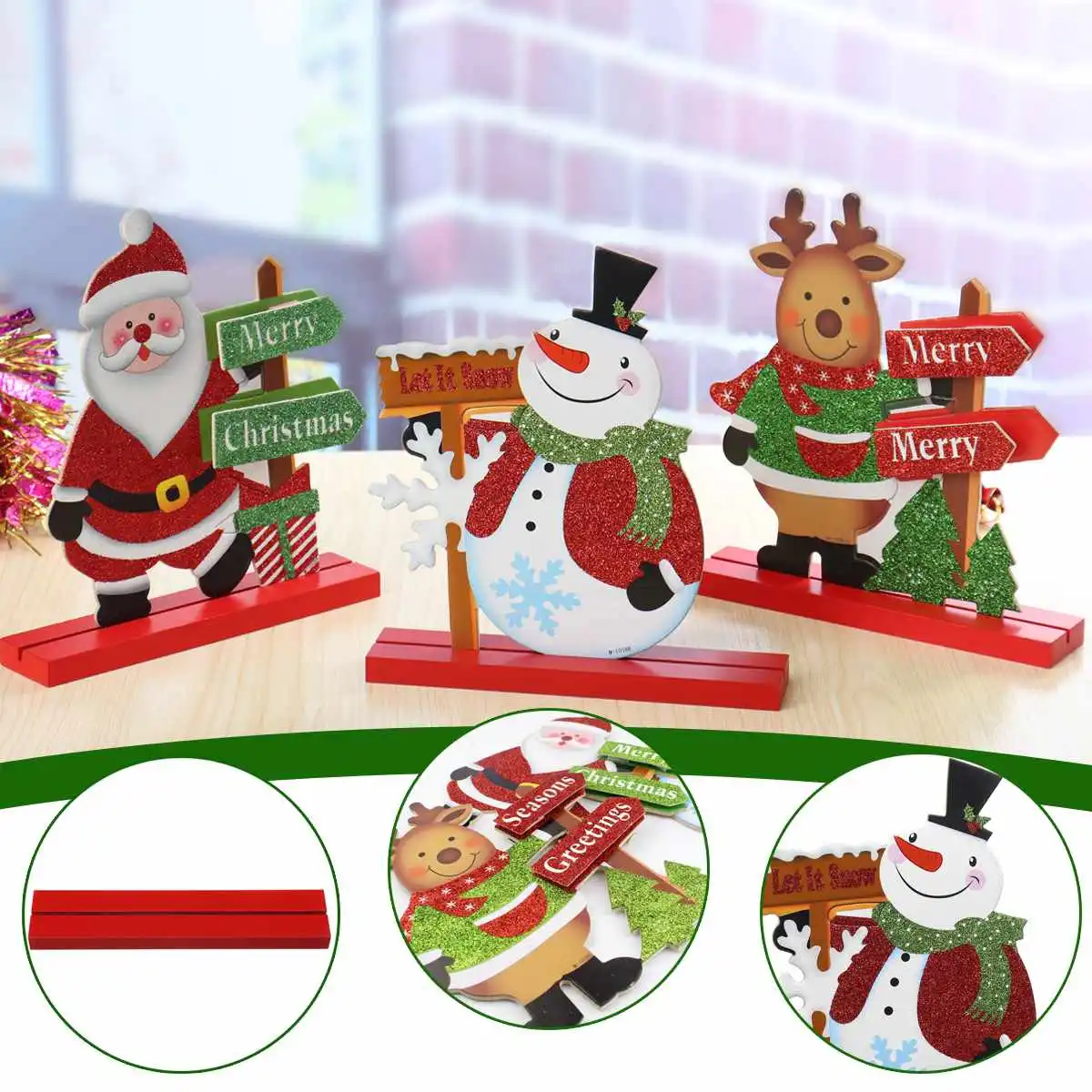 snowman elk christmas ornaments room table home decorations