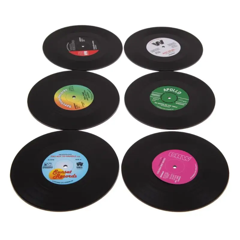 6Pcs/set Useful Tableware Gadgets Retro Vinyl Drink Coasters Table Cup Mat Home Decor CD Record Coffee Drink Holder Cup Placemat
6Pcs/set Useful Tableware Gadgets Retro Vinyl Drink Coasters Table Cup Mat Home Decor CD Record Coffee Drink Holder Cup Placemat