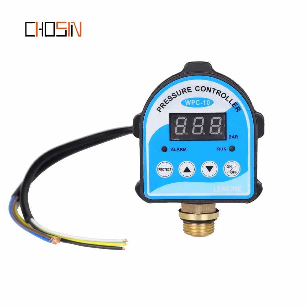 

Russian Pressure Control Switch Digital LED Display Water Pump G1/4" G3/8" G1/2" WPC-10,Eletronic Controller Sensor With Adapter