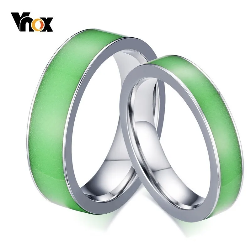 Vnox Special Fluorescence Wedding Rings for Women Man 4/6MM Stainless Steel Alliance Anel Promise Love Anniversary Gifts
Vnox Special Fluorescence Wedding Rings for Women Man 4/6MM Stainless Steel Alliance Anel Promise Love Anniversary Gifts
