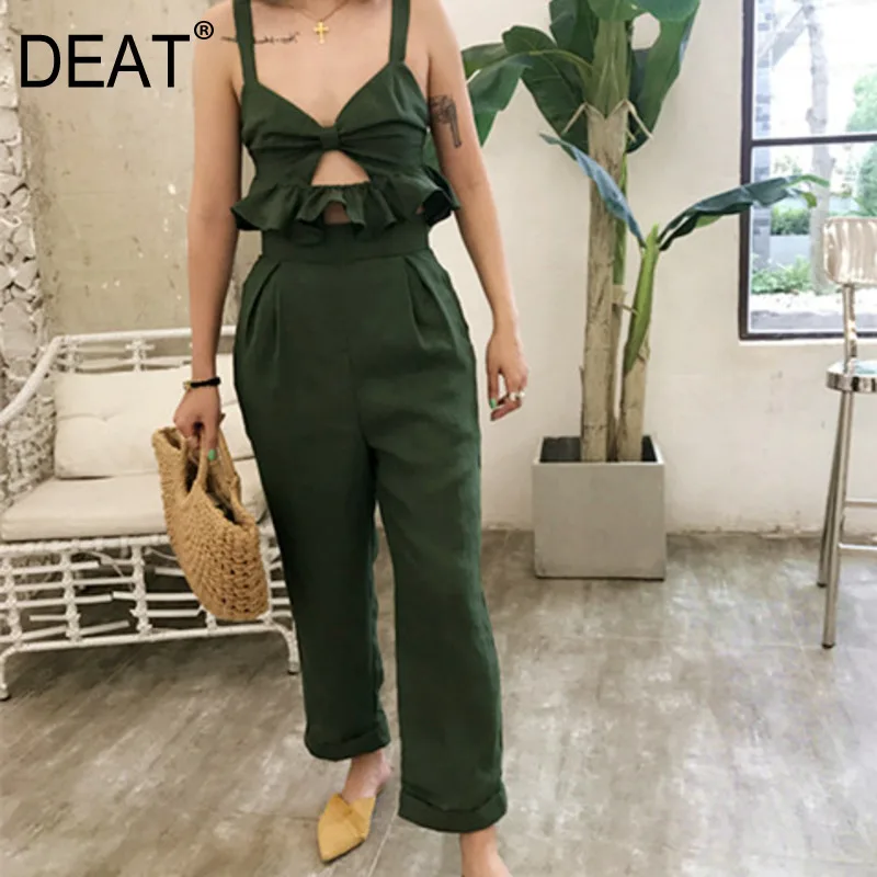 DEAT 2020 new summer fashion women clothes thin styles short Chest vest female top and vintage pants set WF89406M
DEAT 2020 new summer fashion women clothes thin styles short Chest vest female top and vintage pants set WF89406M