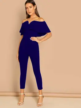 Hot Sale Women Romper Jumpsuit 2019 New Plain One-shoulder slack with flounces Long Sleeve Ladies Swing Jumpsuit 4 Color 
Hot Sale Women Romper Jumpsuit 2019 New Plain One-shoulder slack with flounces Long Sleeve Ladies Swing Jumpsuit 4 Color
