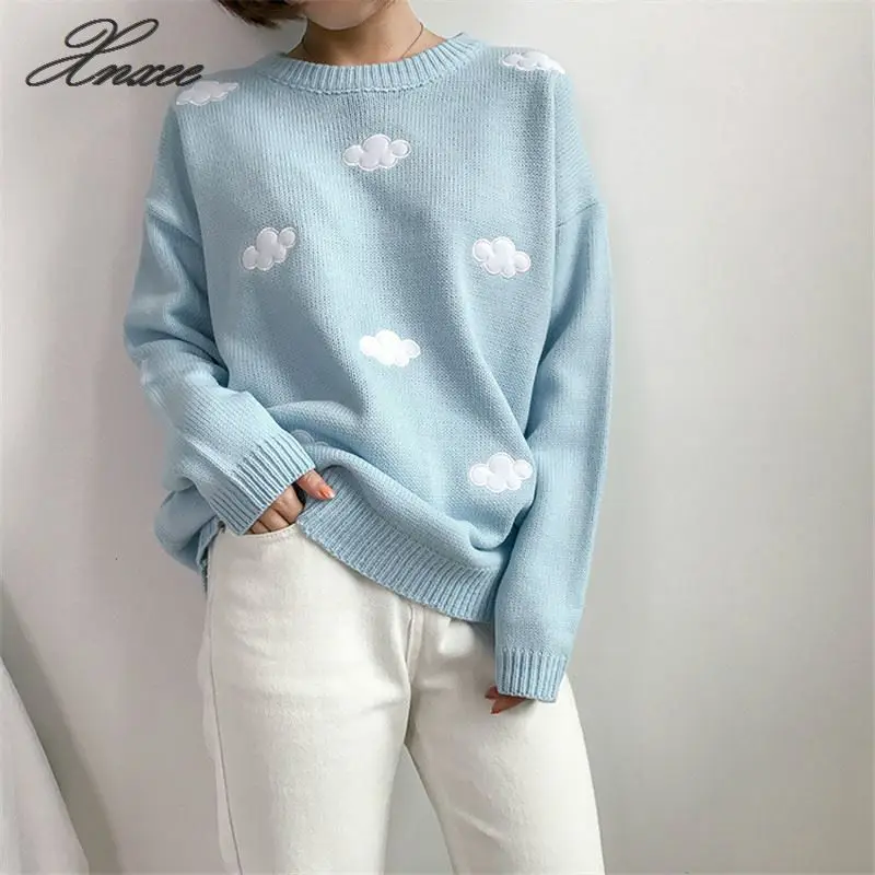 2020 Women Sweaters And Pullovers Long sleeve Knitted Women's Sweater Female Winter V Neck Jumpere | Женская одежда