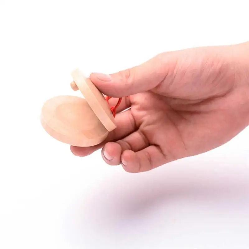 Orff 4 шт. очаровательный деревянный палец Кастанет для детей раннего образования