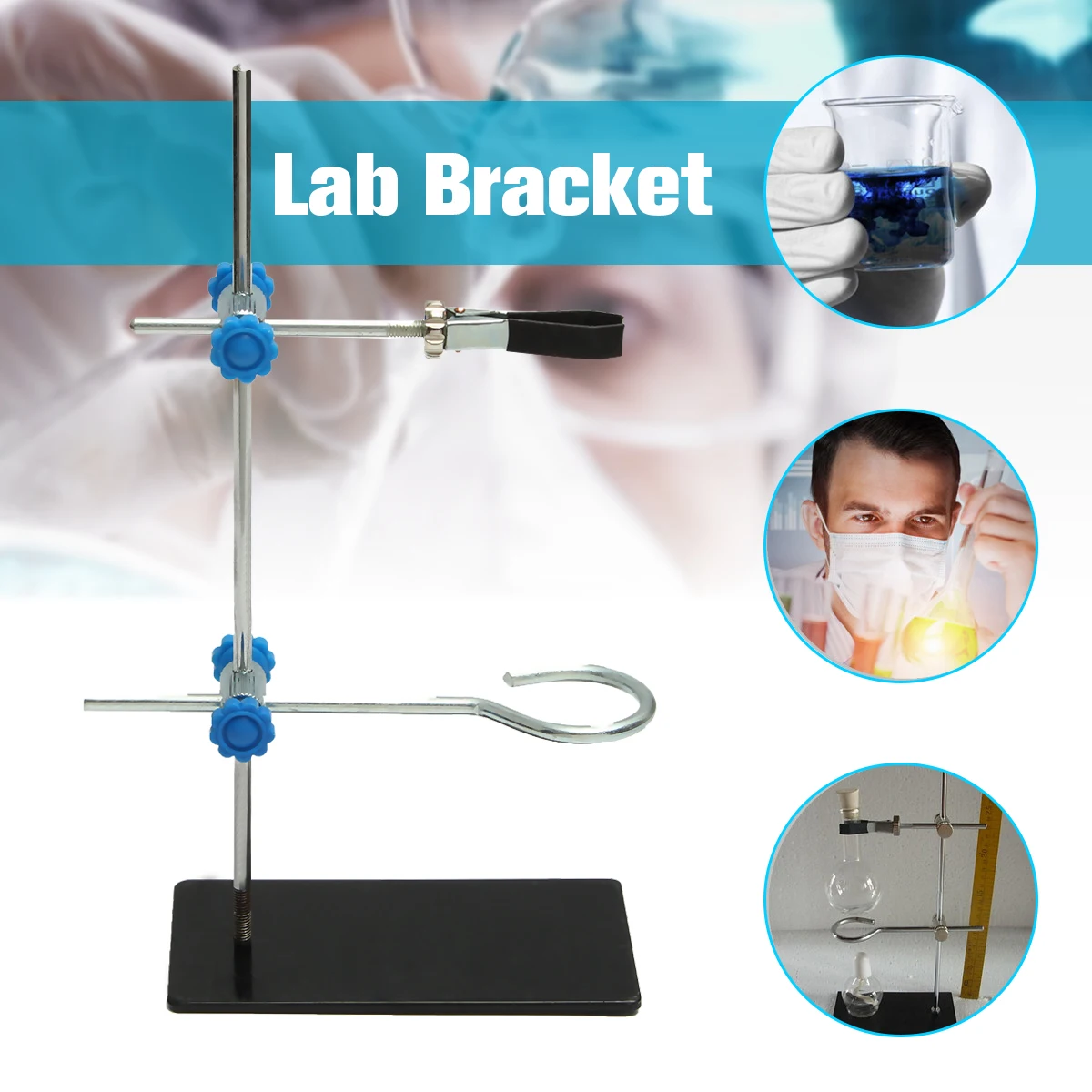 1pcs 30cm High Retort StandIron Stand With Clamp Clip Lab Ring Stand Equipment School Laboratory Education Supplies 15x8.5cm
1pcs 30cm High Retort StandIron Stand With Clamp Clip Lab Ring Stand Equipment School Laboratory Education Supplies 15x8.5cm
