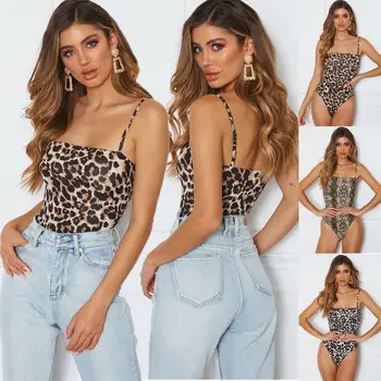Women's Leopard Bodycon Bodysuit Sexy Club Summer Party Sleeveless Bandage Strap Ladies Jumpsuit Romper Leotard Top
Women's Leopard Bodycon Bodysuit Sexy Club Summer Party Sleeveless Bandage Strap Ladies Jumpsuit Romper Leotard Top