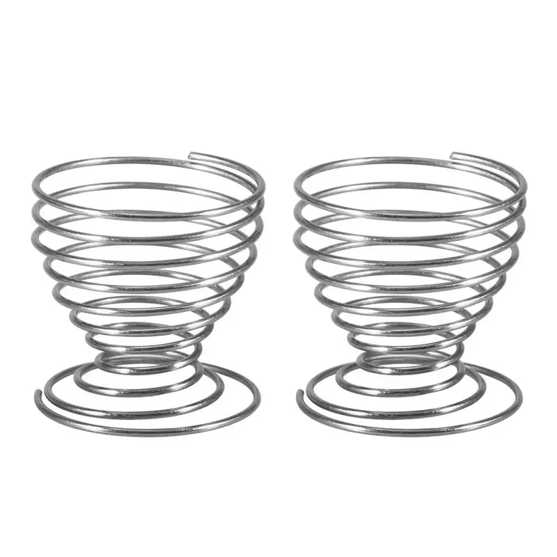 2 Pcs Stainless Steel Egg Cup Mini Spring Wire Egg Tray Egg Holder Boiled Egg Stand Storage
2 Pcs Stainless Steel Egg Cup Mini Spring Wire Egg Tray Egg Holder Boiled Egg Stand Storage
