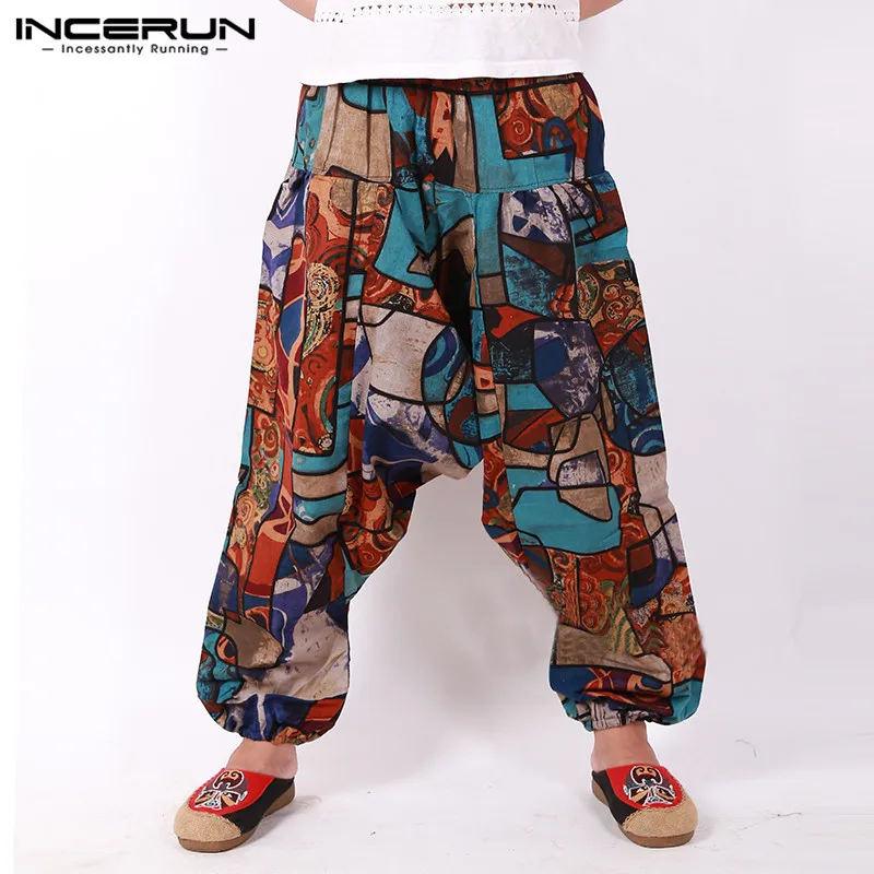 INCERUN Vintage Hip-hop Men Harem Pants Print Cotton Drop Crotch Streetwear Wide Leg Trousers Men Loose Pantalon Hombre 2019 5XL
INCERUN Vintage Hip-hop Men Harem Pants Print Cotton Drop Crotch Streetwear Wide Leg Trousers Men Loose Pantalon Hombre 2019 5XL