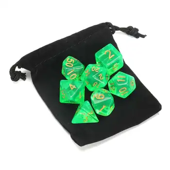 7Pc Green Polyhedral Dices Kit Child Educational Math Teaching Digital Dice Toy For DnD D4-D20 Role Play Game Entertainment Dice
7Pc Green Polyhedral Dices Kit Child Educational Math Teaching Digital Dice Toy For DnD D4-D20 Role Play Game Entertainment Dice
