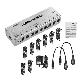 Guitar Effect Power Supply Station 9 Isolated DC Outputs for 9V/ 12V Guitar Effects with 2 USB LED Lights 2 USB Outputs
Guitar Effect Power Supply Station 9 Isolated DC Outputs for 9V/ 12V Guitar Effects with 2 USB LED Lights 2 USB Outputs