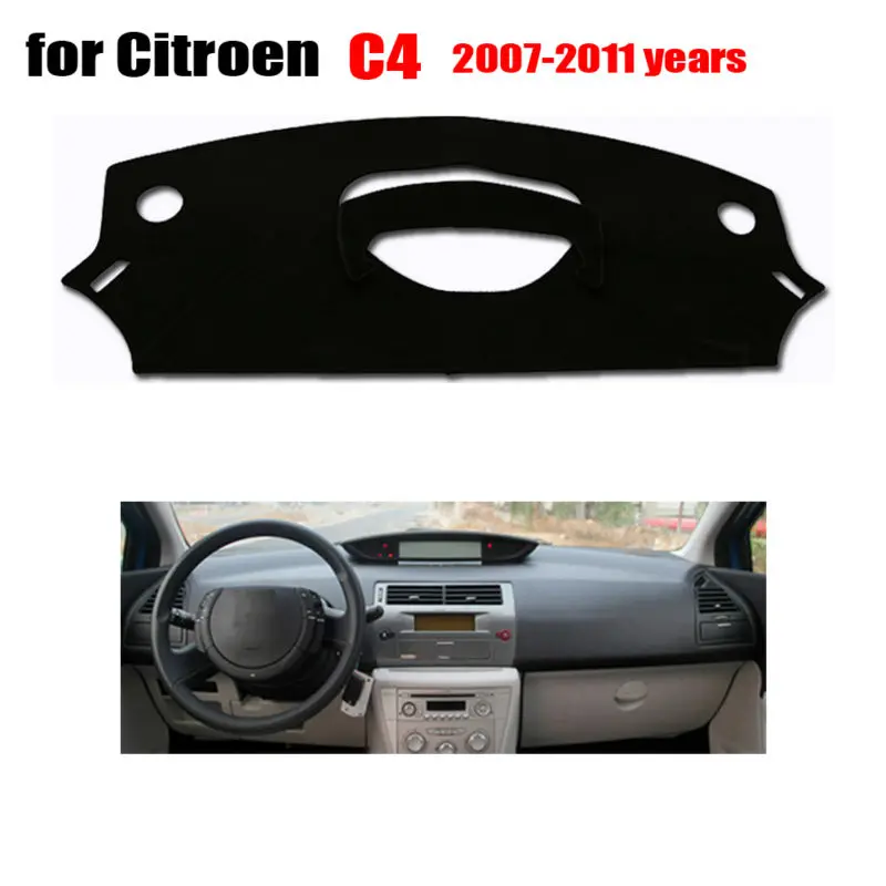 Чехлы для приборной панели автомобиля коврик Citroen old C4 2007-2011 левого руля