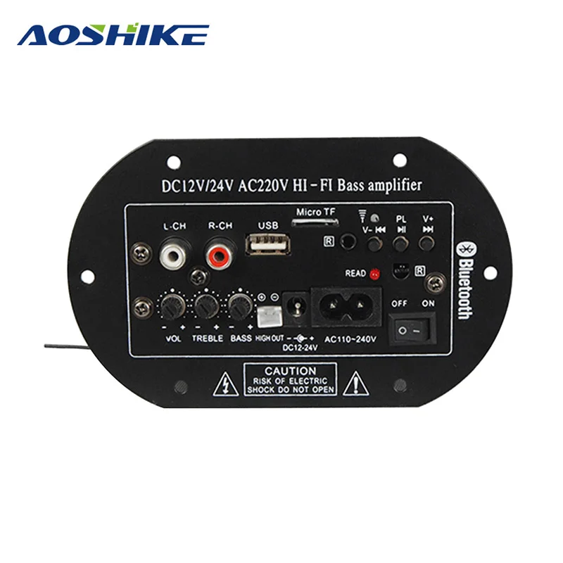 AOSHIKE Bluetooth Car HIFI Amplifier Board Car Subwoofer Amplifier Home Theater Sound System 12V 24V 220V For 5-10Inch Subwoofer
AOSHIKE Bluetooth Car HIFI Amplifier Board Car Subwoofer Amplifier Home Theater Sound System 12V 24V 220V For 5-10Inch Subwoofer