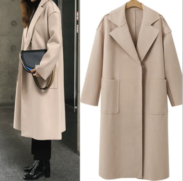 Speed to sell through the new paragraph cloth coat grows in Europe and the United States autumn winter pure color cashmere coat
Speed to sell through the new paragraph cloth coat grows in Europe and the United States autumn winter pure color cashmere coat
