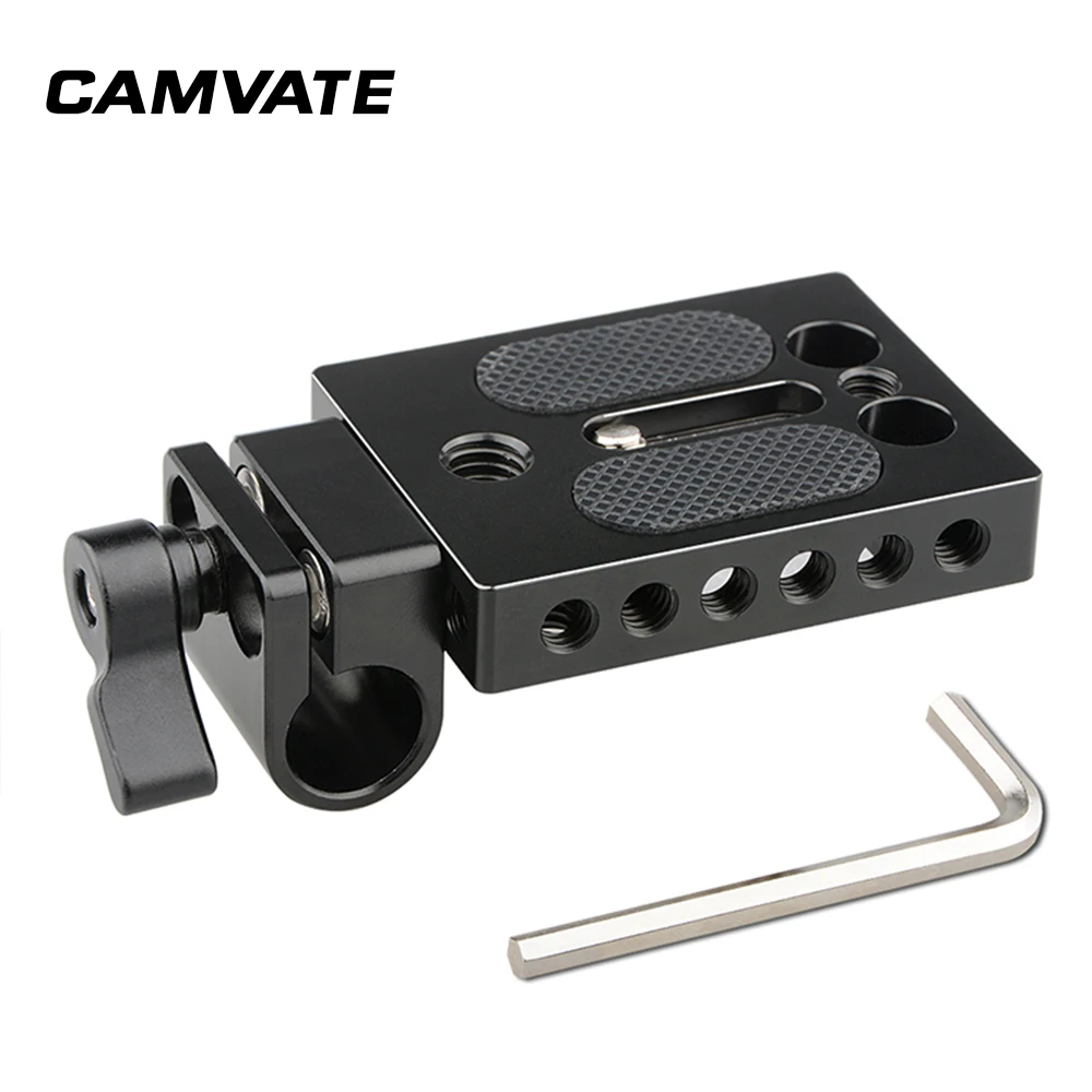 CAMVATE Mini Mounting Plate With 15mm Rod Clamp For 15mm micro Rod Support System/Monitors/ EVF Systems Photography Accessories
CAMVATE Mini Mounting Plate With 15mm Rod Clamp For 15mm micro Rod Support System/Monitors/ EVF Systems Photography Accessories