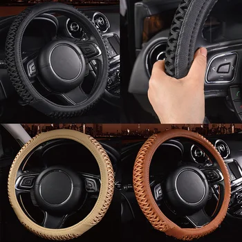 3 colors Steering Wheel Covers Ice silk leather On The Steering-wheel Of Car With Needle And Thread Interior Accessories
3 colors Steering Wheel Covers Ice silk leather On The Steering-wheel Of Car With Needle And Thread Interior Accessories