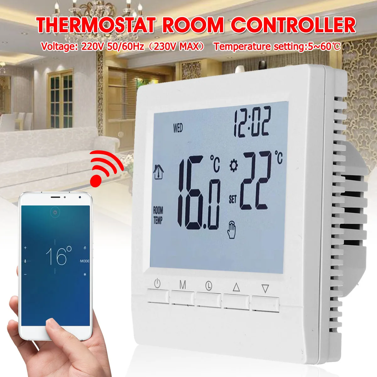 ZEAST 16A 220V NTC WIFI Heating Thermostat Electric Heating System Digital WIFI Thermostat APP Controls for Warm Floor
ZEAST 16A 220V NTC WIFI Heating Thermostat Electric Heating System Digital WIFI Thermostat APP Controls for Warm Floor
