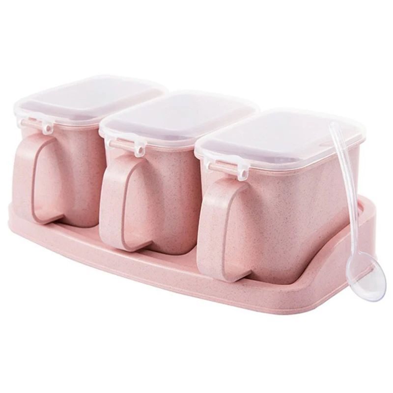 New Nordic Style Multi Layers Seasoning Jar With Handle Sugar Pepper Salt Cans Spice Storage Containers Kitchen Tool(Three-Lay
New Nordic Style Multi Layers Seasoning Jar With Handle Sugar Pepper Salt Cans Spice Storage Containers Kitchen Tool(Three-Lay