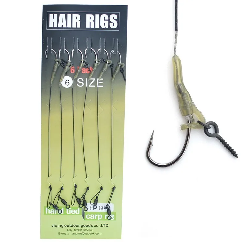 Carp Fishing Chod Rig 6pcs/set Black Bait Screw Coated Line Ready Tied Carp Rig Curve Shank Fishing Hooks Size 2# 4# 6# 8#
Carp Fishing Chod Rig 6pcs/set Black Bait Screw Coated Line Ready Tied Carp Rig Curve Shank Fishing Hooks Size 2# 4# 6# 8#