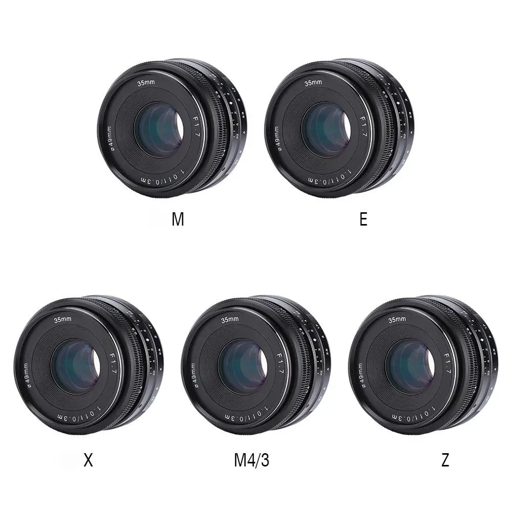 35mm F1.7 Large Aperture Manual Focus APS-C Lens For EOS-M For Sony-E For Fuji-X For M4/3 For Nikon-Z Mount Mirrorless Camera
35mm F1.7 Large Aperture Manual Focus APS-C Lens For EOS-M For Sony-E For Fuji-X For M4/3 For Nikon-Z Mount Mirrorless Camera