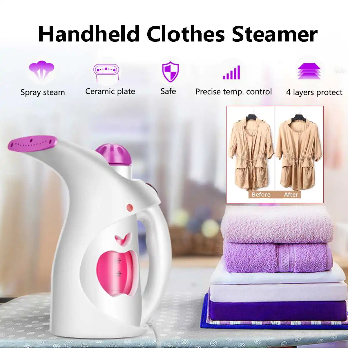 220V 800W 200ml Portable Handheld Fabric Clothes Garment Steamer Fast-Heat Steam Iron Home Facial Disinfection Humidifier Travel
220V 800W 200ml Portable Handheld Fabric Clothes Garment Steamer Fast-Heat Steam Iron Home Facial Disinfection Humidifier Travel