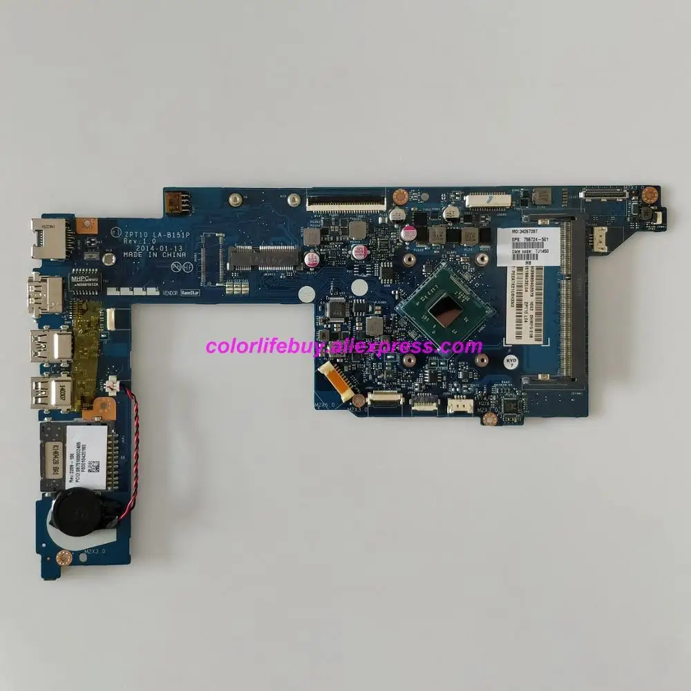 Genuine 755724-501 755724-001 UMA w N3520 CPU ZPT10 LA-B151P Laptop Motherboard for HP 11-N Series 11T-N000 X360 NoteBook PC
Genuine 755724-501 755724-001 UMA w N3520 CPU ZPT10 LA-B151P Laptop Motherboard for HP 11-N Series 11T-N000 X360 NoteBook PC