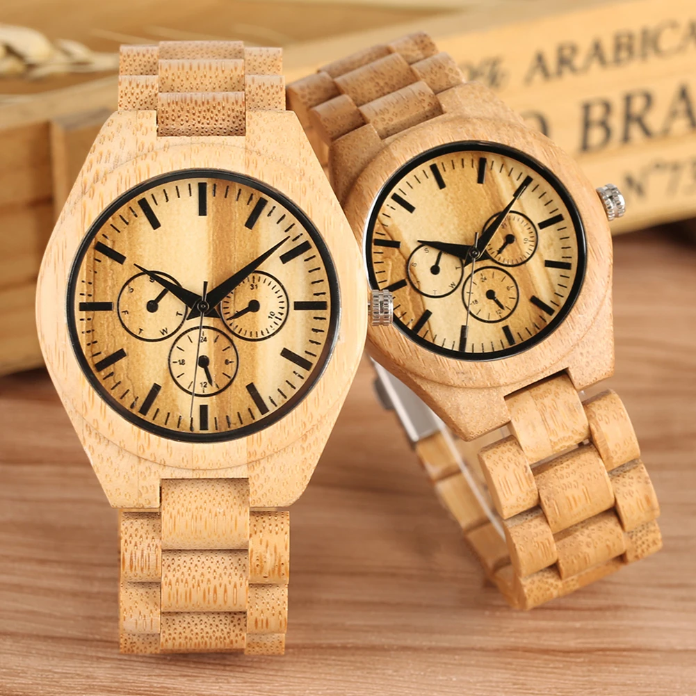 Ultra-light Wooden Watch Circle Dial Display Wood Watches Elegant Strap Couple Male Female Gifts Relojes Hombre | Наручные часы