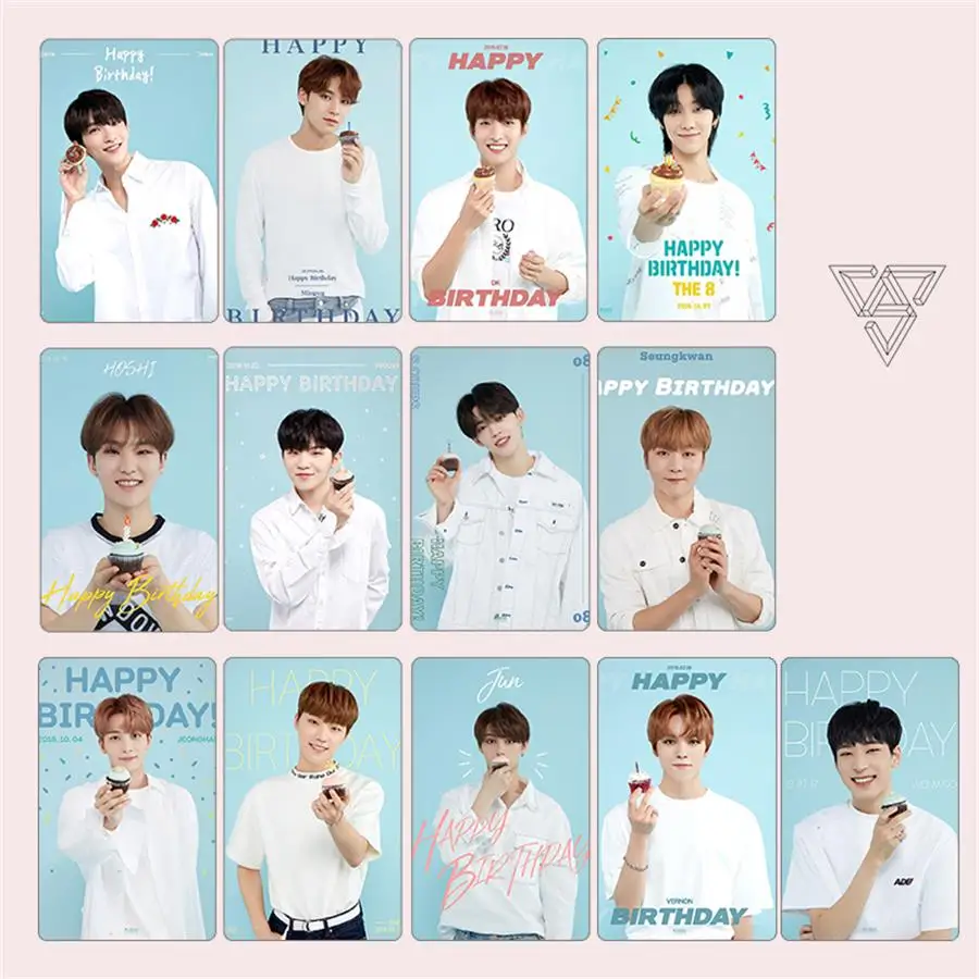 Kpop Seventeen Happy Birthday Photo Stikcy Card DK The8 Crystal Card Sticker Jun Dino HD Photocard Sticker 13pcs
Kpop Seventeen Happy Birthday Photo Stikcy Card DK The8 Crystal Card Sticker Jun Dino HD Photocard Sticker 13pcs