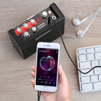 ammoon POCKAMP Guitar Amplifier Built-in Multi-effects 80 Drum Rhythms Support Tuner Tap Tempo Function with Power Adapter
ammoon POCKAMP Guitar Amplifier Built-in Multi-effects 80 Drum Rhythms Support Tuner Tap Tempo Function with Power Adapter