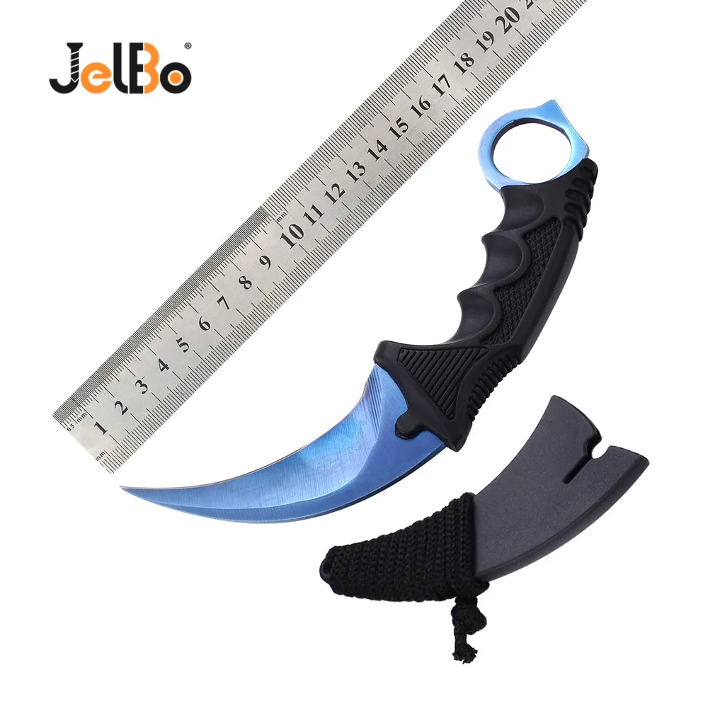 JelBo Blue Claw Karambit Knife Fixed Blade Knife CS GO Counter Strike Survival Tactical Camping Hunting Knife Hand Tools
JelBo Blue Claw Karambit Knife Fixed Blade Knife CS GO Counter Strike Survival Tactical Camping Hunting Knife Hand Tools