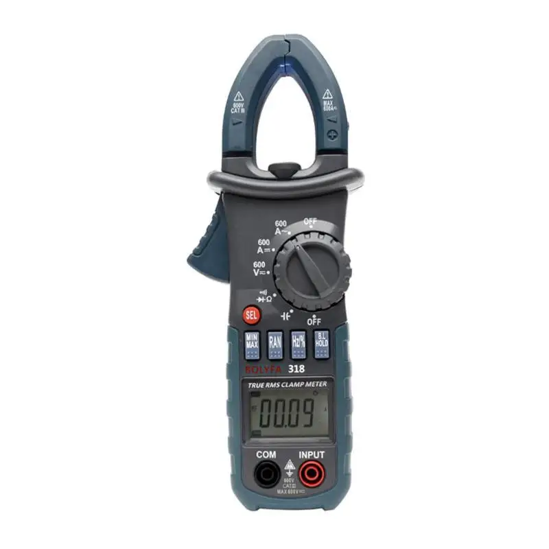 BF318 Professional Handheld Digital Clamp Multimeter AC/DC Ammeter Voltmeter Resistance Capacitance Meter Tester
BF318 Professional Handheld Digital Clamp Multimeter AC/DC Ammeter Voltmeter Resistance Capacitance Meter Tester